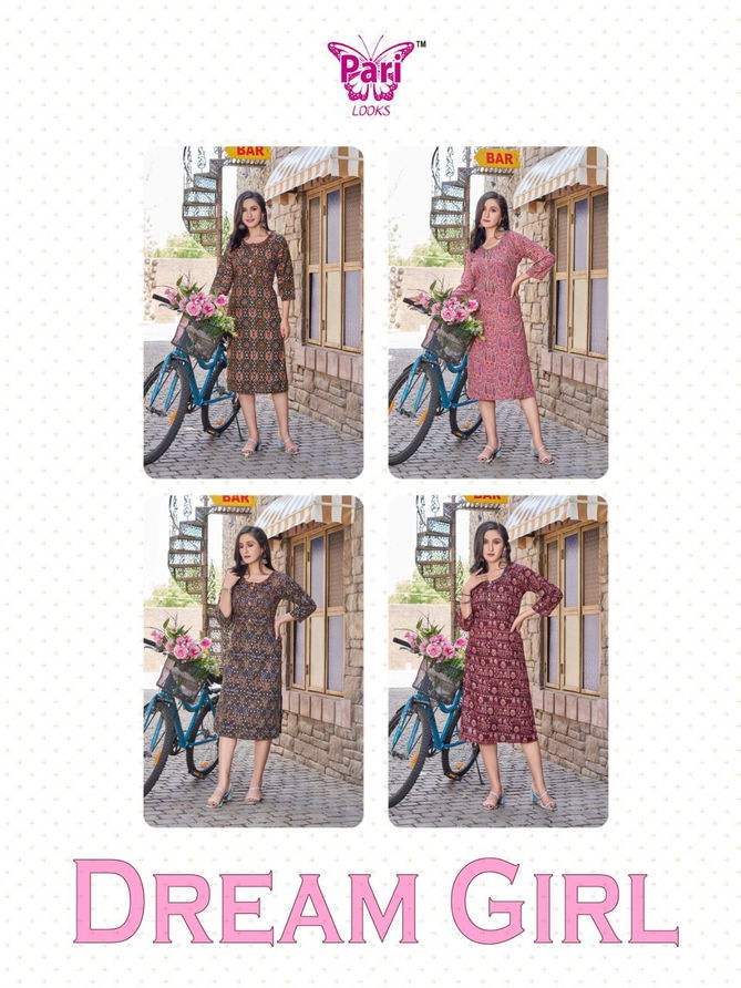 Dream girl By Pari Printed Kurtis Catalog